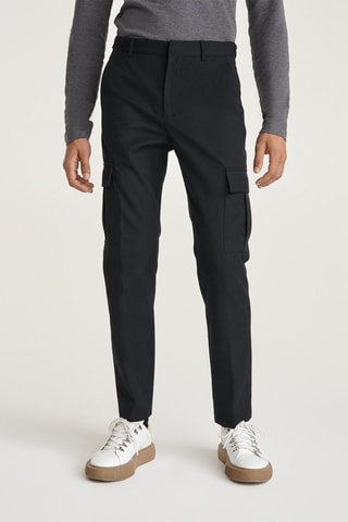 Pantalon cargo en laine - Noir
