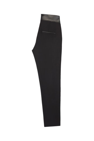 Pantalon droit en laine - Noir