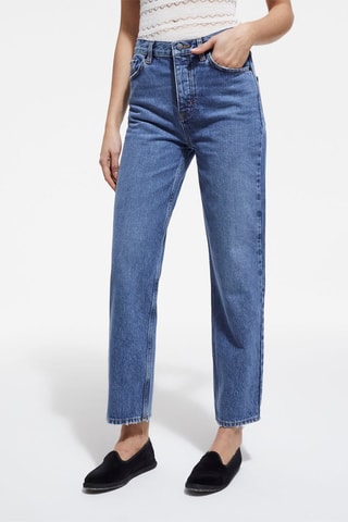 Jean mom - Bleu marine