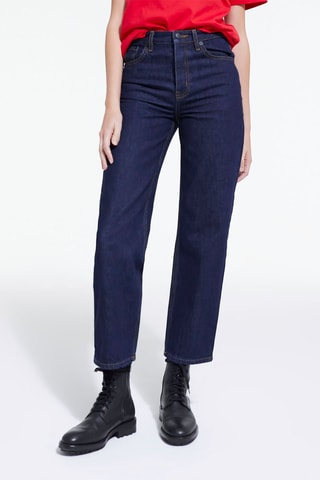 Jean mom - Bleu marine