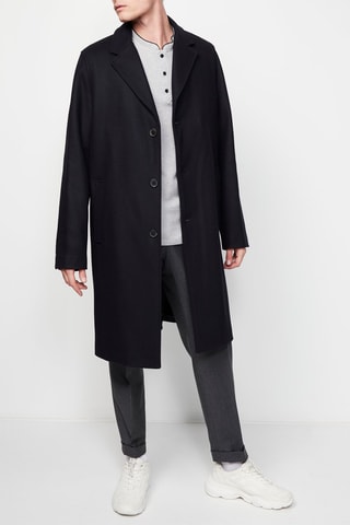 Manteau en laine - Bleu marine