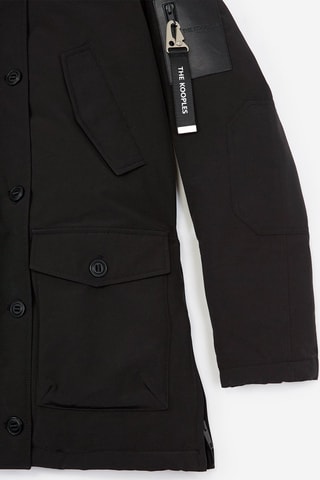 Parka à capuche - Noir et beige