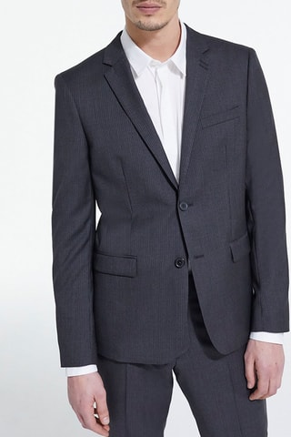Veste en laine - Noir et gris clair