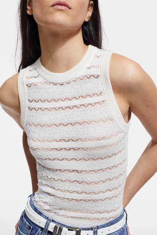 Top en laine - Ecru