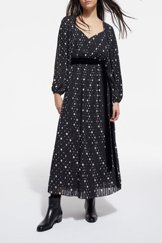 Robe longue - Noir et écru