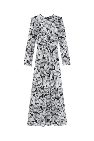 Robe longue en soie - Noir