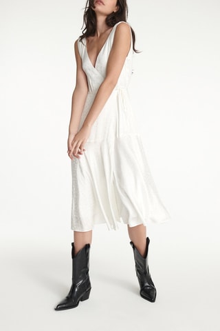 Robe portefeuille - Ecru