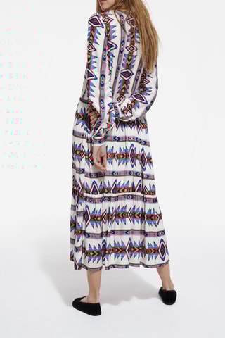 Robe patineuse - Blanc et bleu