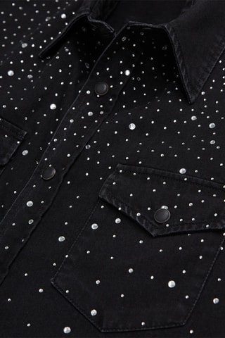 Chemisier en jean - Noir