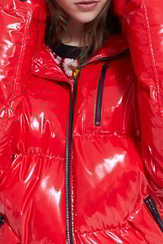 Doudoune à capuche - Rouge