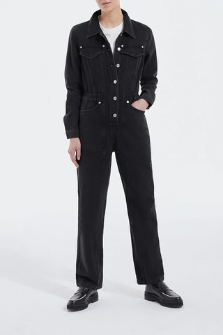 Combinaison en jean - Noir
