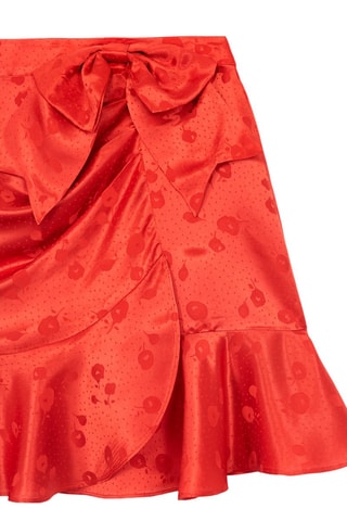 Minijupe en soie - Rouge