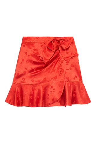Minijupe en soie - Rouge