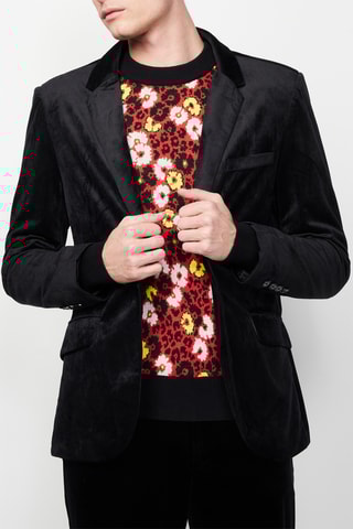 Blazer en velours - Noir