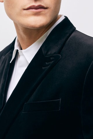 Blazer en velours - Noir