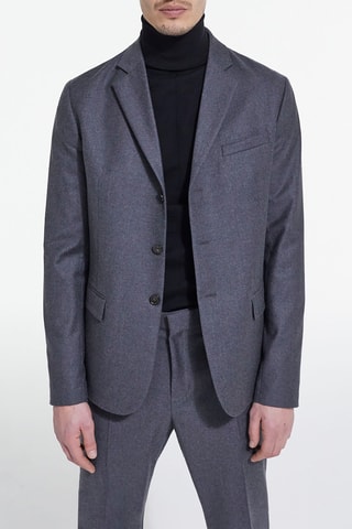 Blazer en laine - Gris chiné