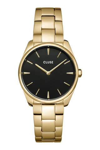 Montre à quartz en acier Féroce Petite - Doré et noir