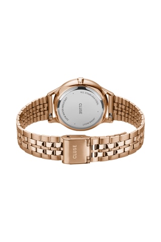 Montre à quartz en acier Minuit - Doré rose et blanc