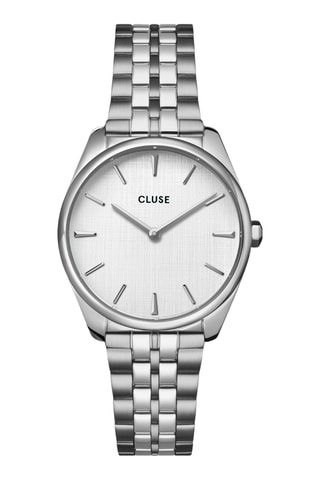 Montre à quartz en acier Féroce Petite - Argenté et blanc
