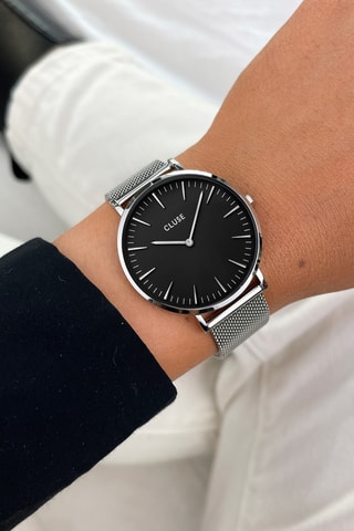 Coffret montre à quartz et bracelet en cuir et acier Boho Chic
