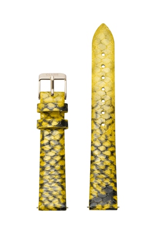 Bracelet pour montre en cuir Minuit - Jaune