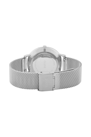 Montre à quartz en acier Boho Chic - Argenté et noir
