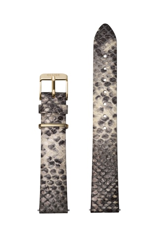 Bracelet pour montre en cuir Soft - Noir et gris clair