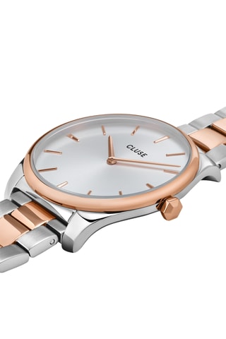 Montre à quartz en acier Féroce - Argenté et doré rose