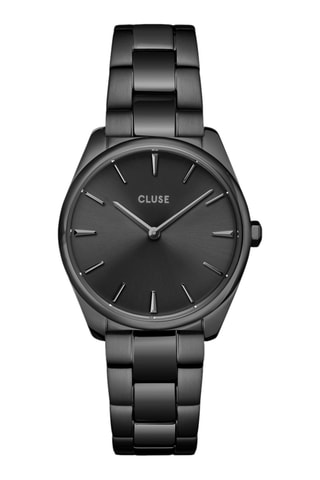Montre à quartz en acier Féroce Petite - Noir