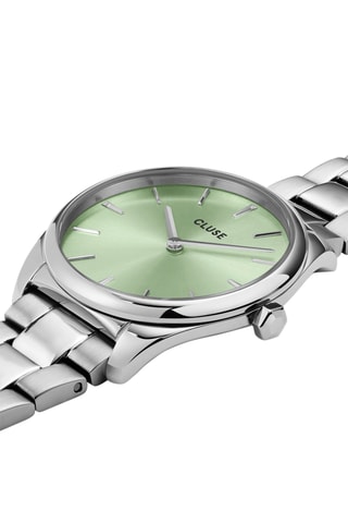 Montre à quartz en acier Féroce Petite - Argenté et vert d'eau