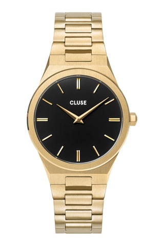 Montre à quartz en acier Vigoureux - Doré et noir