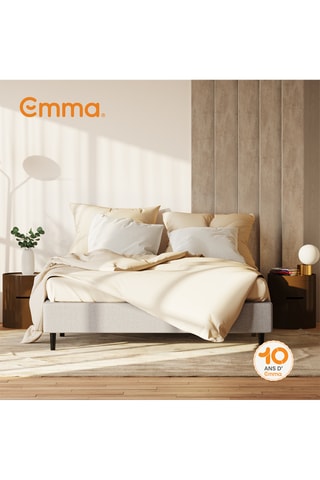Ensemble lit Cocoon Emma + Matelas Hybride V2 - Gris