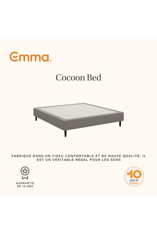 Ensemble lit Cocoon Emma + Matelas Hybride V2 - Gris