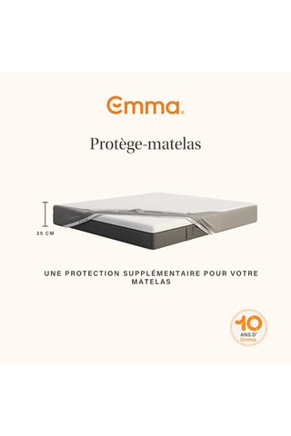 Ensemble lit Cocoon Emma + Matelas Hybride V2 + Protège matelas Emma - Gris