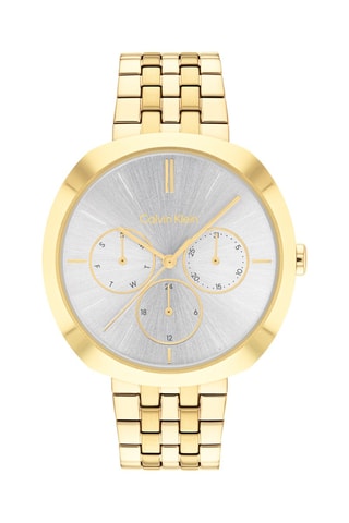 Montre à quartz en acier - Doré