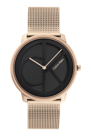 Montre à quartz en acier - Doré et noir