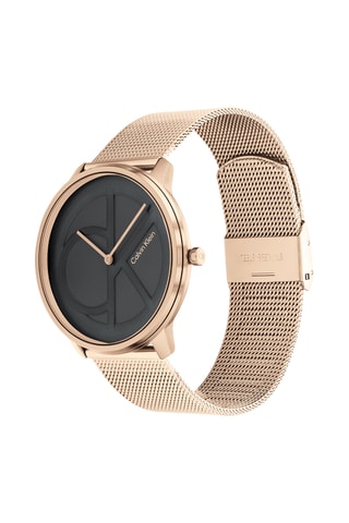 Montre à quartz en acier - Doré et noir