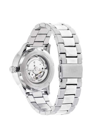 Montre automatique en acier - Argenté et noir