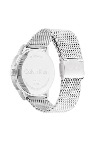 Montre à quartz en acier - Argenté et noir