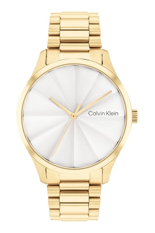 Montre à quartz en acier - Doré et blanc