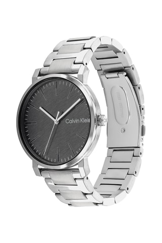 Montre à quartz en acier - Argenté et anthracite