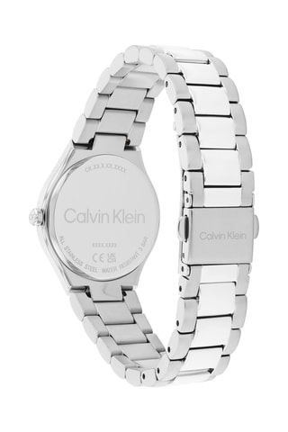 Montre à quartz en acier - Argenté et blanc