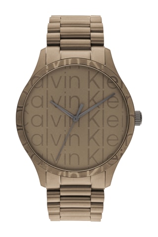 Montre à quartz en acier - Marron