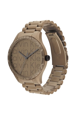 Montre à quartz en acier - Marron