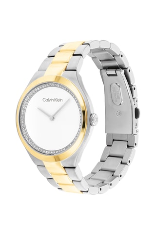 Montre à quartz en acier - Argenté et doré
