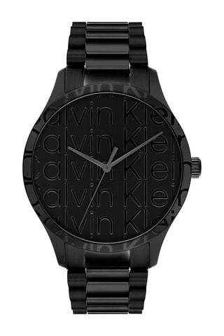 Montre à quartz en acier - Noir