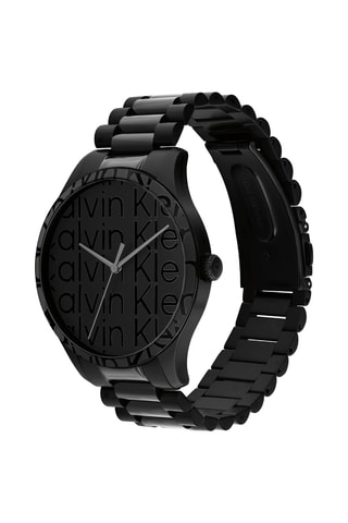 Montre à quartz en acier - Noir