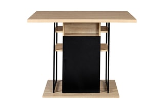 Ilot central Théo - Marron et noir - 80 x 110 x 82 cm