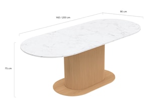 Table à manger - 200 x 90 x 75 cm