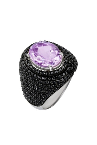 Ring Zilver, Amethist en Spinellen